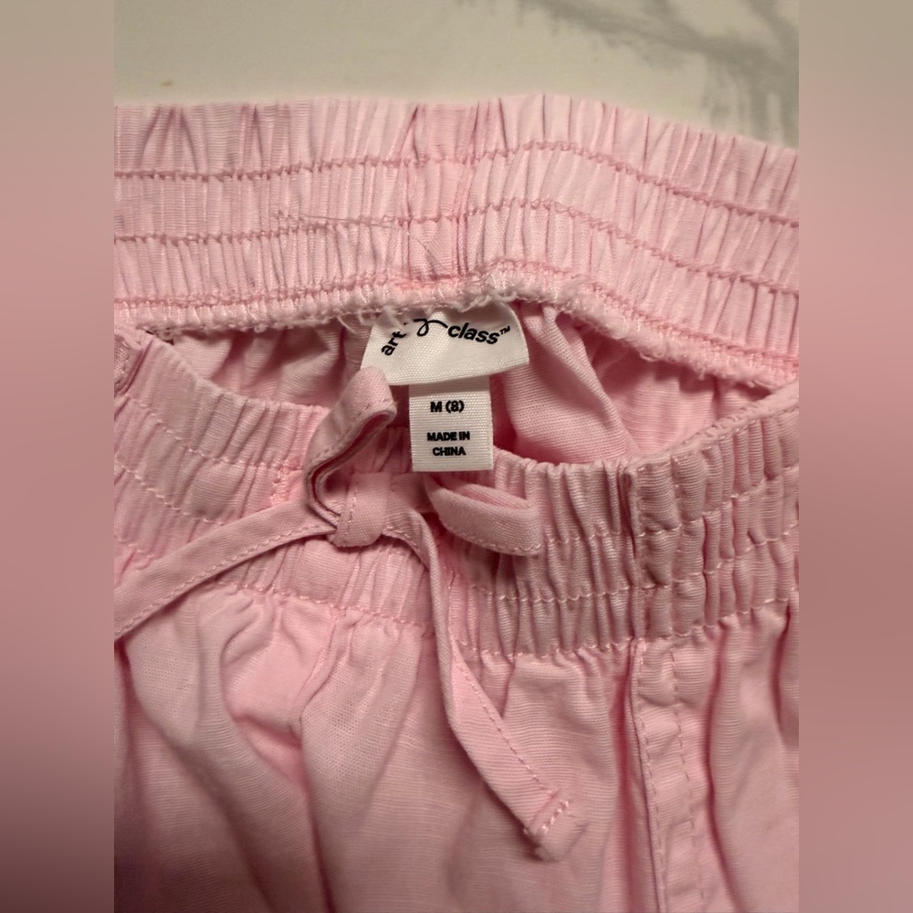 Art Class Girls Pink Cargo Pants Size M (8) Elastic Waist NWT - Picture 4 of 8